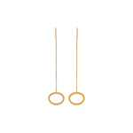 Gold threader round drop earrings - Simply Whispers