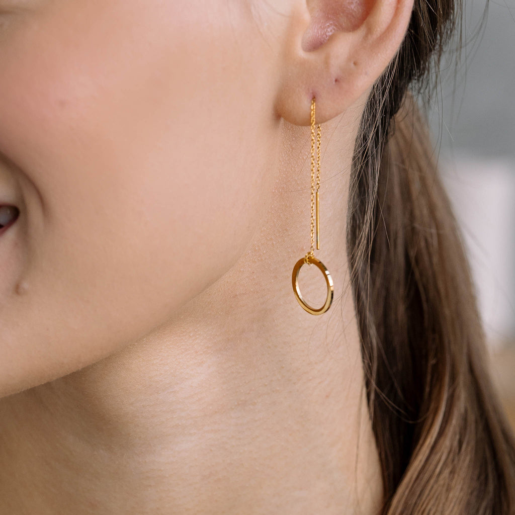 Round Chain Threader Earrings - Simply Whispers