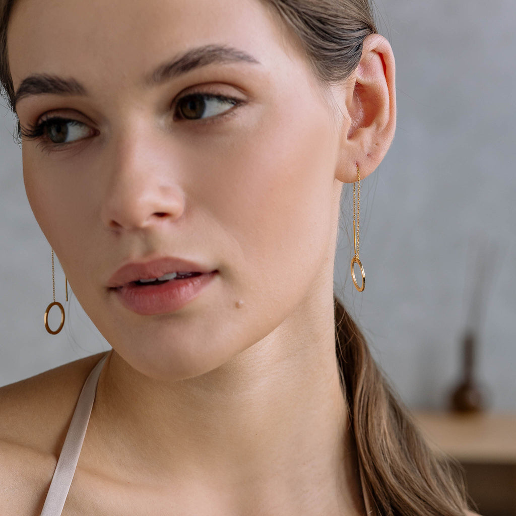Round Chain Threader Earrings - Simply Whispers