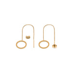 Gold threader round drop earrings - Simply Whispers