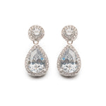 White Zirconia Drop Earrings - Simply Whispers