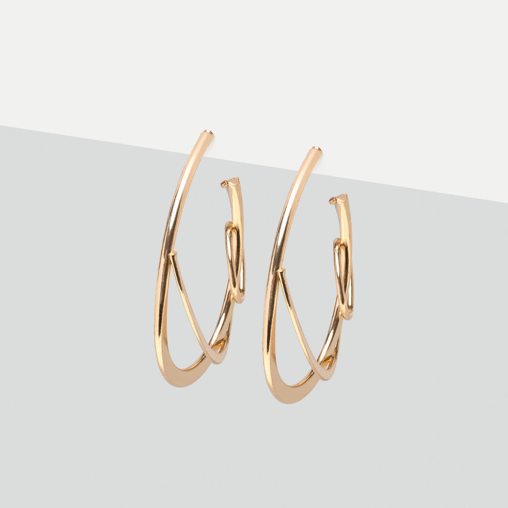 Gold Knot Hoop Earrings - Simply Whispers
