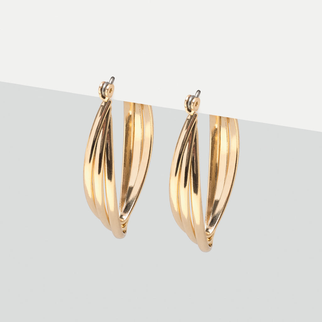 Oval gold hoop earrings - Simply Whispers