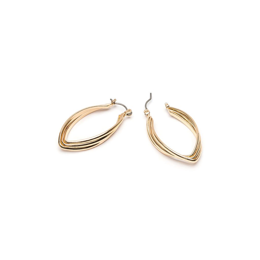 Oval gold hoop earrings - Simply Whispers