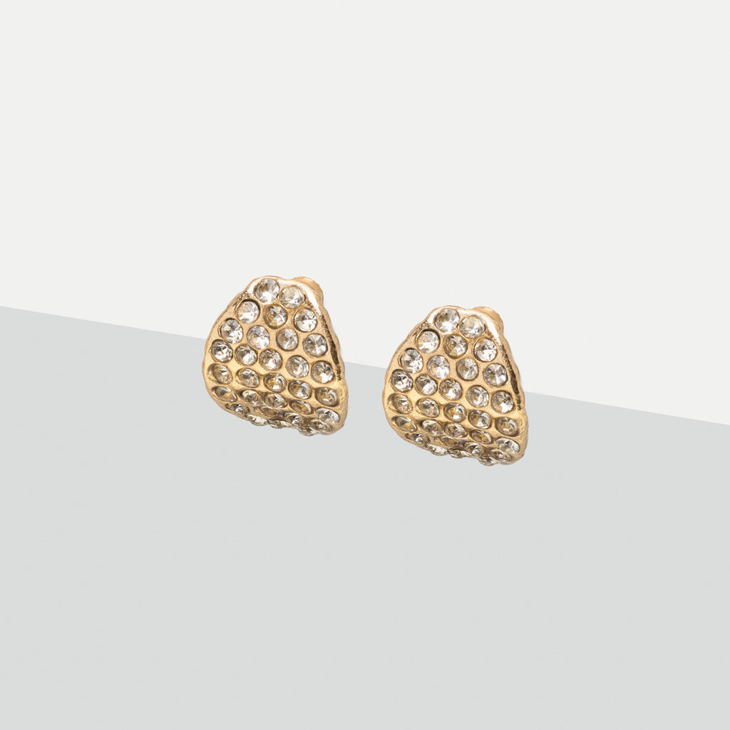 White Pave Stud Earrings - Simply Whispers