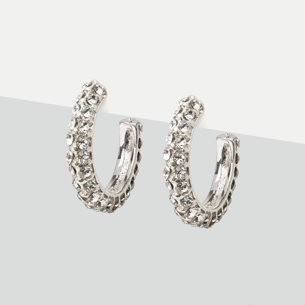 Small Crystal Hoop Earrings - Simply Whispers