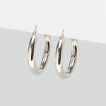 Silver Chunky Hoop Earrings - Simply Whispers