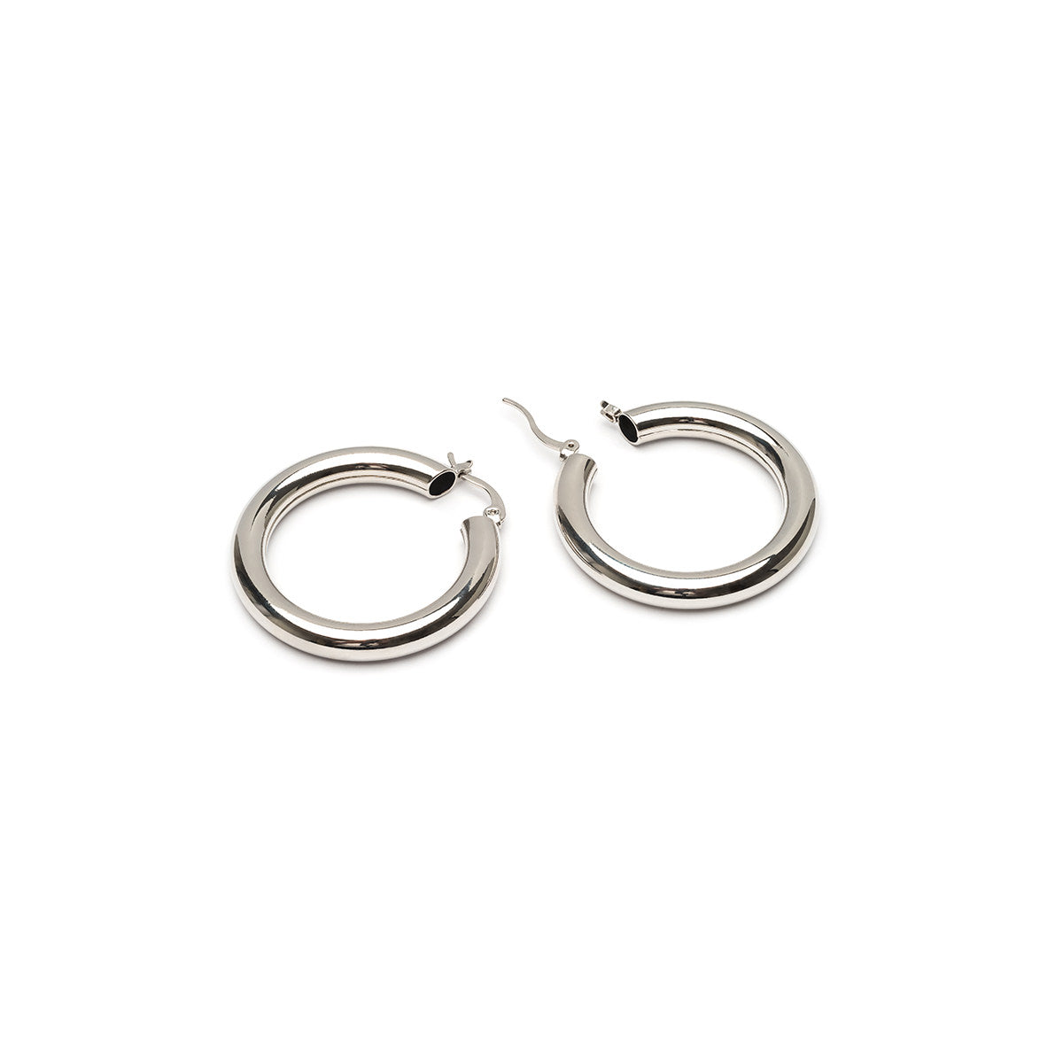 Silver Chunky Hoop Earrings - Simply Whispers
