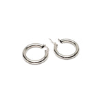 Silver Chunky Hoop Earrings - Simply Whispers
