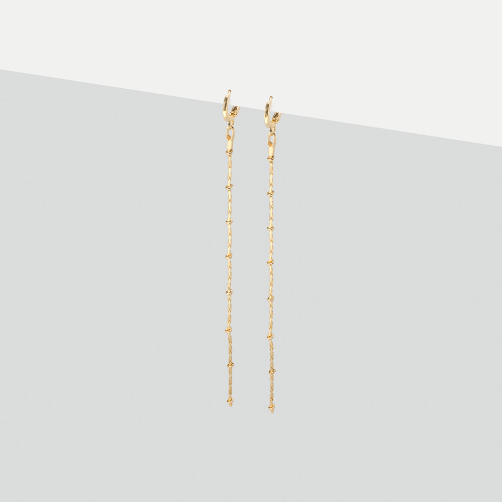 Gold satellite chain dangle earrings - Simply Whispers
