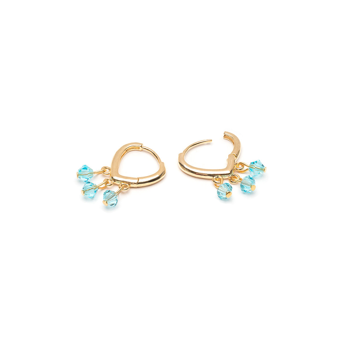 Aqua Shaker Ball Huggie Hoops - Simply Whispers