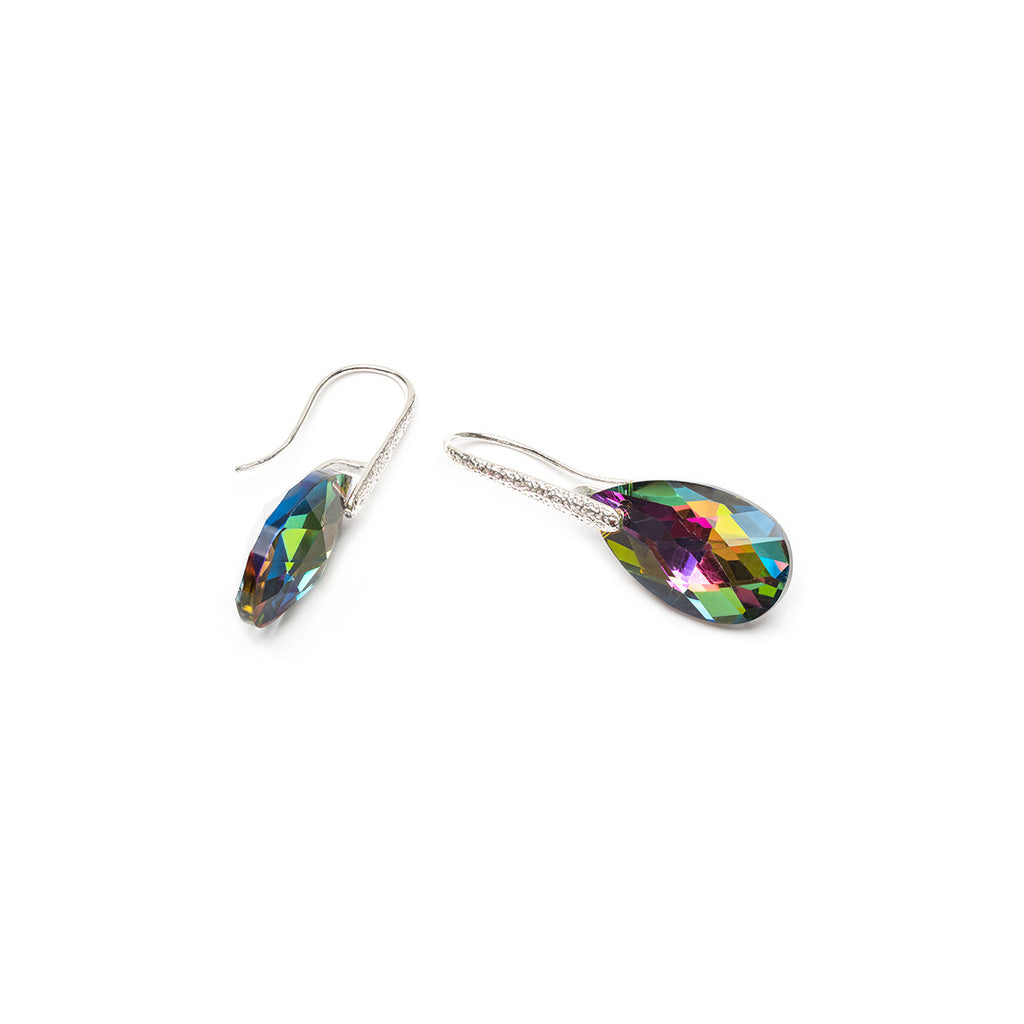 Rainbow silver plated french hook earrings - Simply Whispers