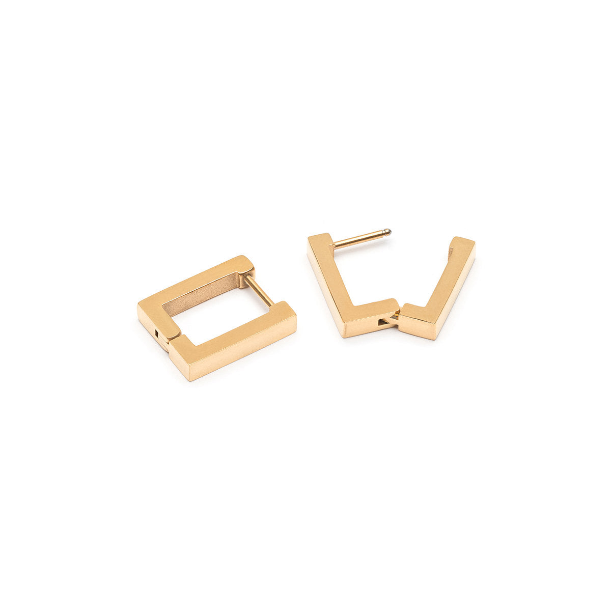Rectangle Huggie Hoops - Simply Whispers