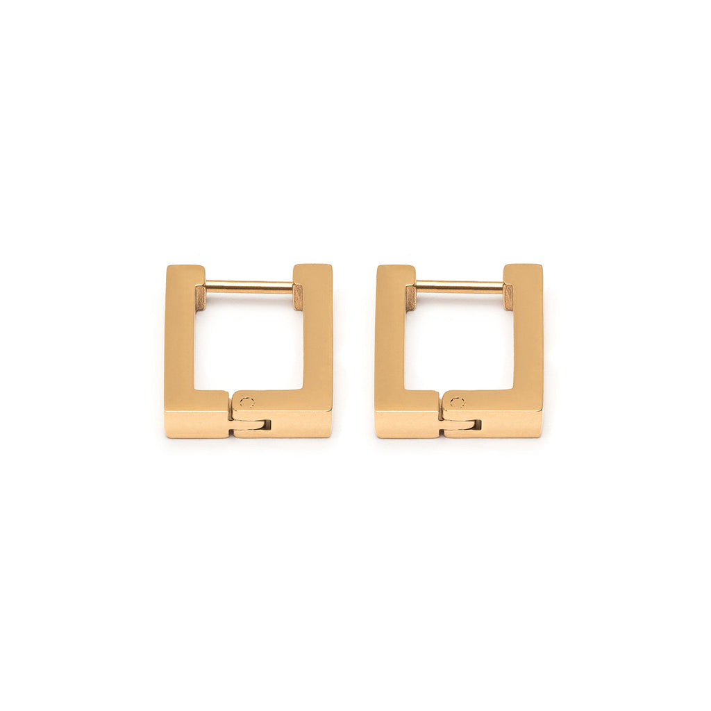 Rectangle Huggie Hoops - Simply Whispers