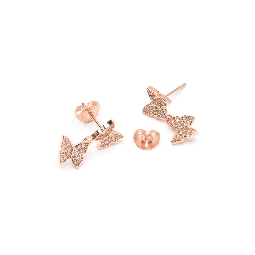 Butterfly Pave Stud Earrings - Simply Whispers