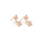 Butterfly Pave Stud Earrings - Simply Whispers