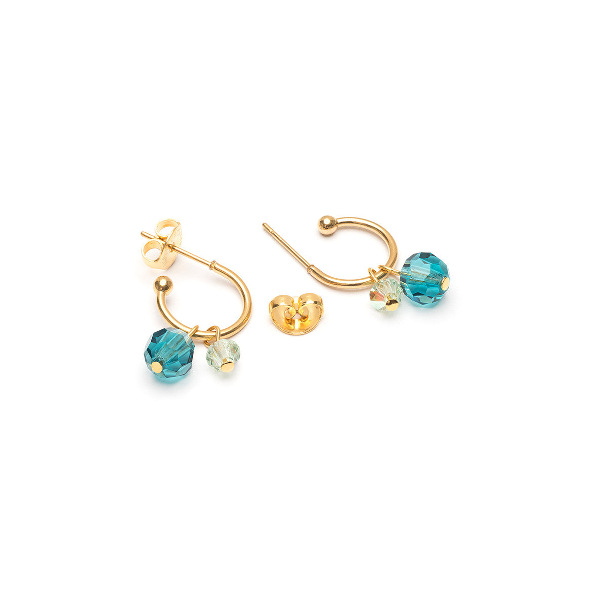 Green Beads Hoop Earrings - Simply Whispers