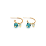 Green Beads Hoop Earrings - Simply Whispers