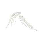 Silver chain drops huggie earrings - Simply Whispers