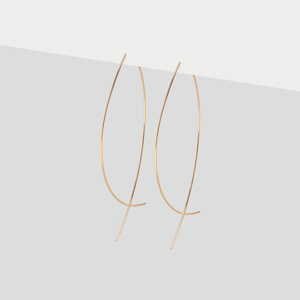 Oval gold hoop earrings - Simply Whispers