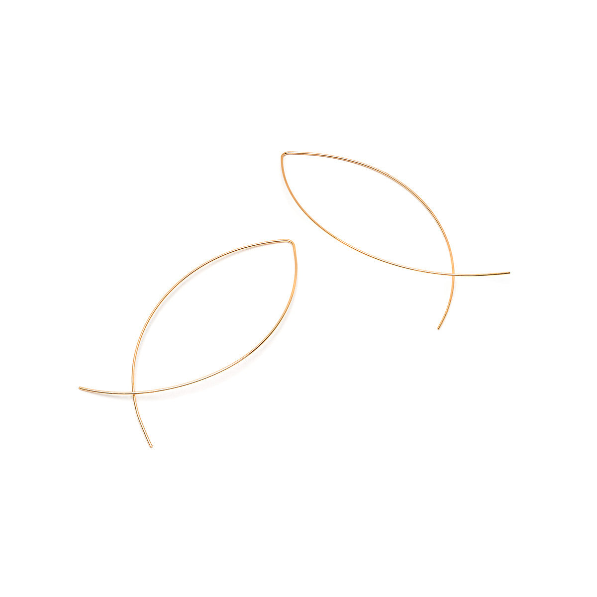 Oval gold hoop earrings - Simply Whispers