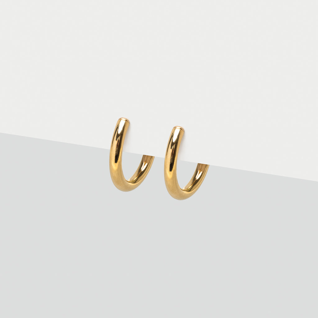 Gold spring clip-on earrings - Simply Whispers