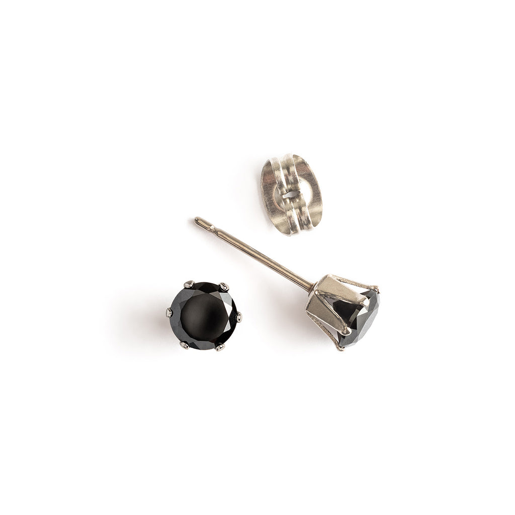 Black titanium stud earrings - Simply Whispers