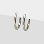 Silver big clip on earrings - Simply Whispers