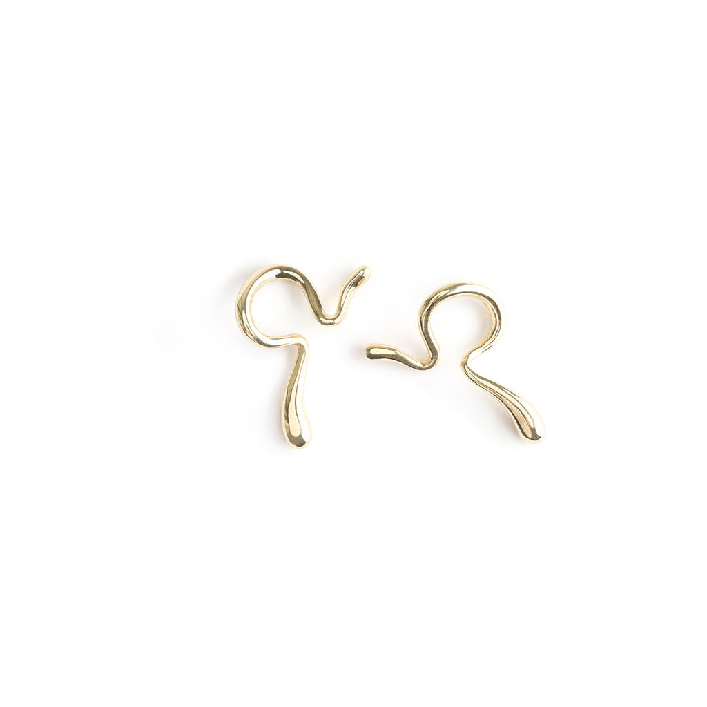Gold wave ear cuff earrings - Simply Whispers