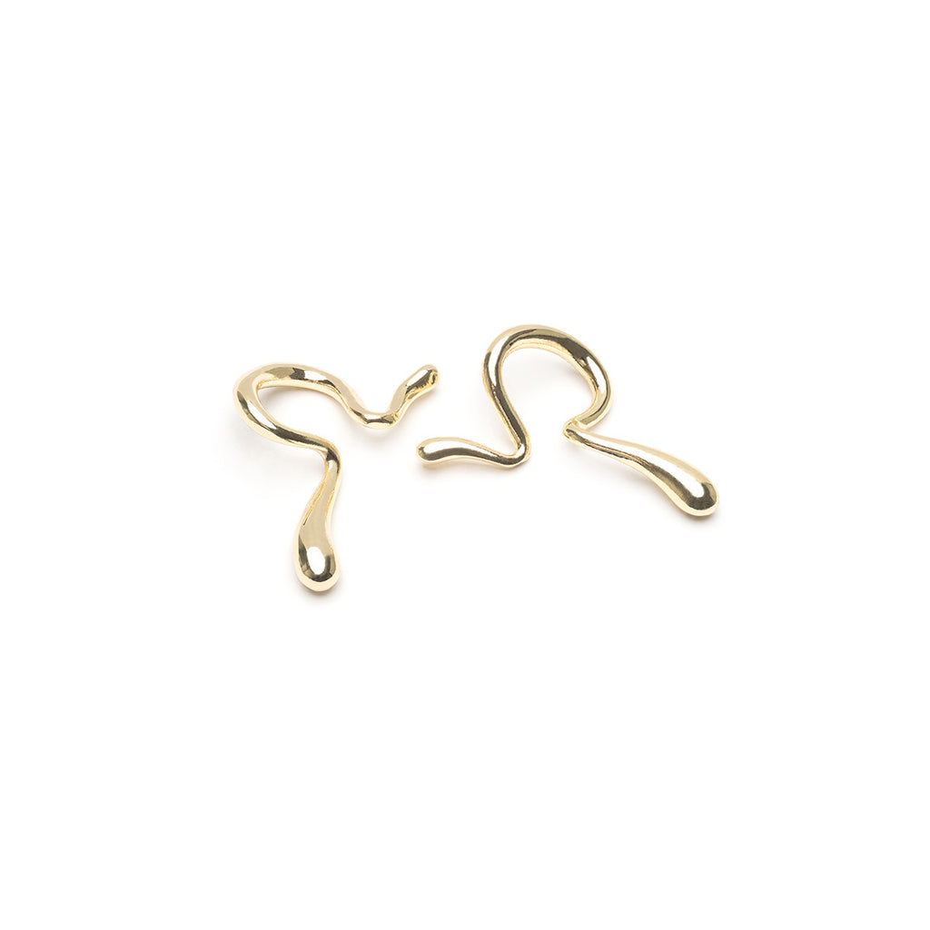 Gold wave ear cuff earrings - Simply Whispers
