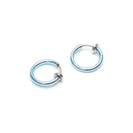 Small Light blue clip on earrings - Simply Whispers