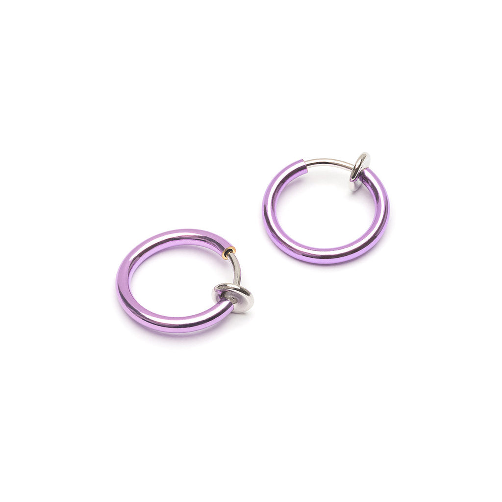 Small Lavender clip on earrings - Simply Whispers