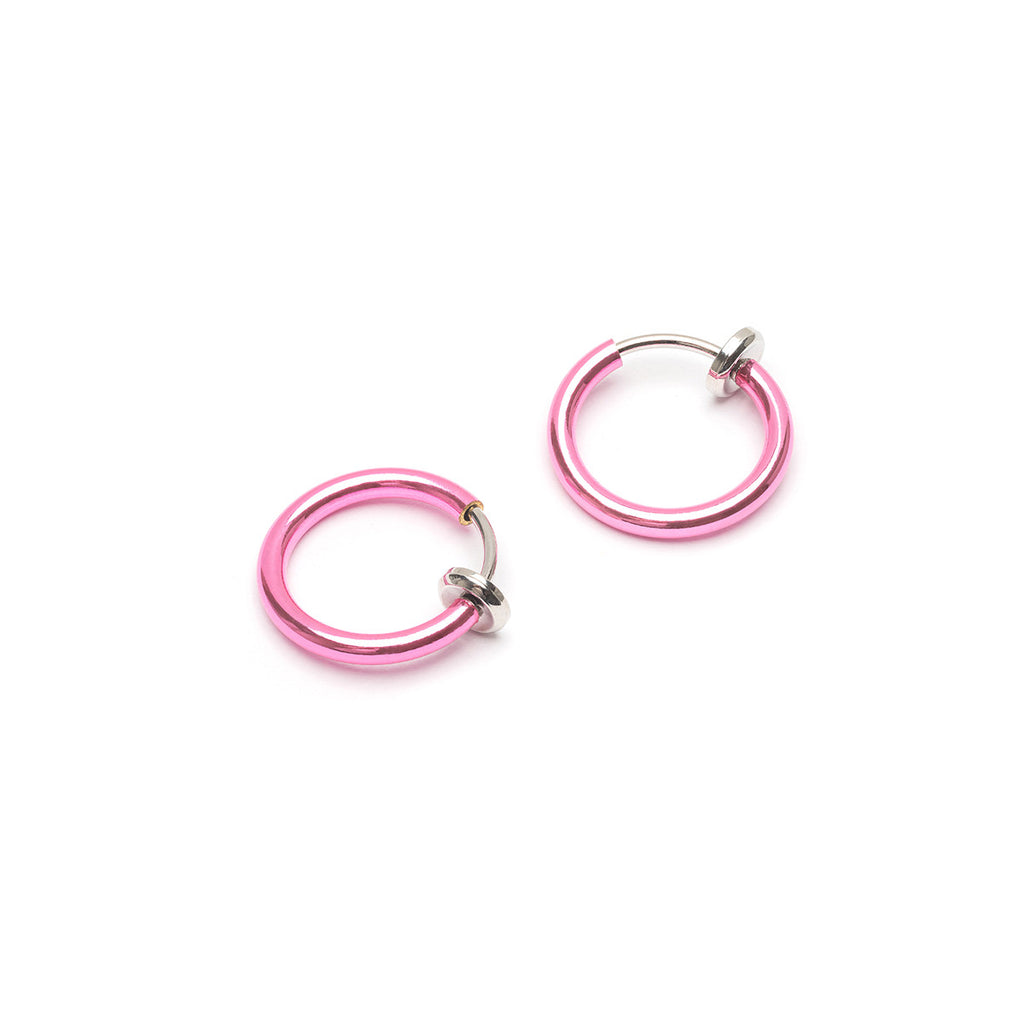 Small Pink clip on earrings - Simply Whispers