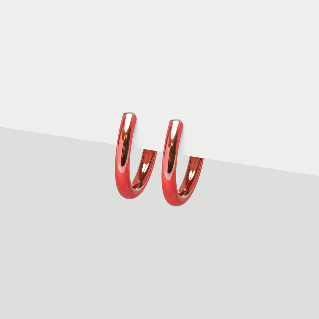 Small Red clip on earrings - Simply Whispers