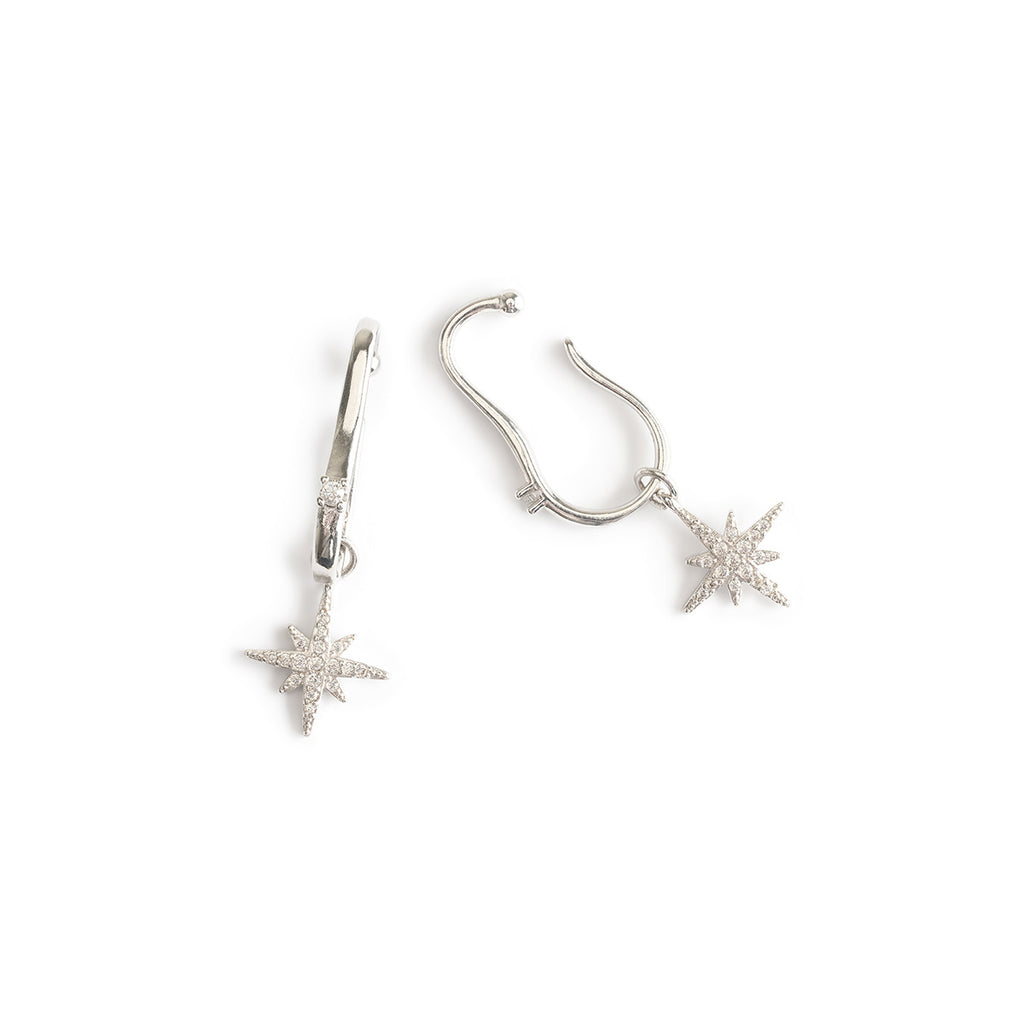 Silver stardust crystal earrings - Simply Whispers