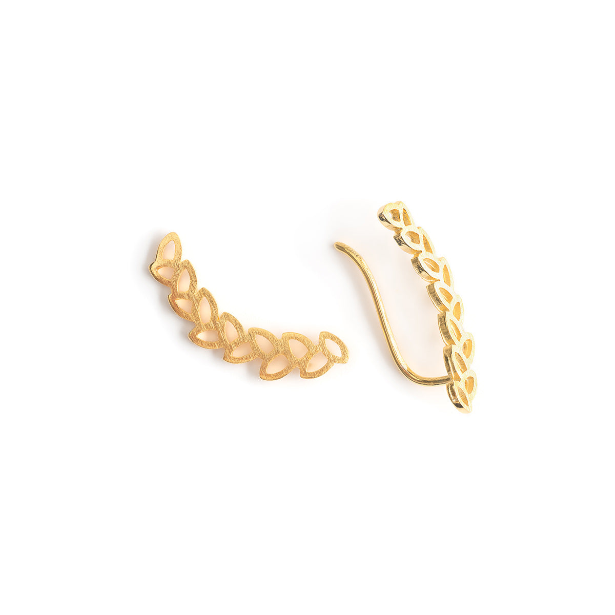 Gold leaf ear climber - Simply Whispers