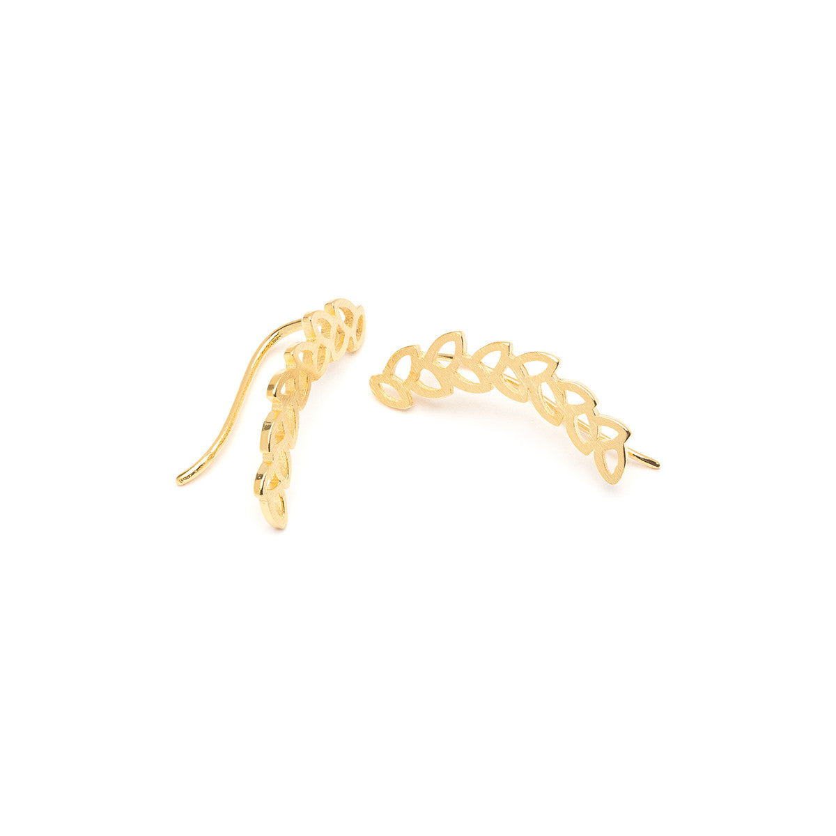 Gold leaf ear climber - Simply Whispers