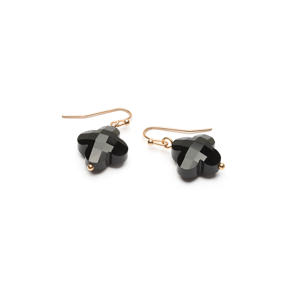 Black clover french hook earrings - Simply Whispers