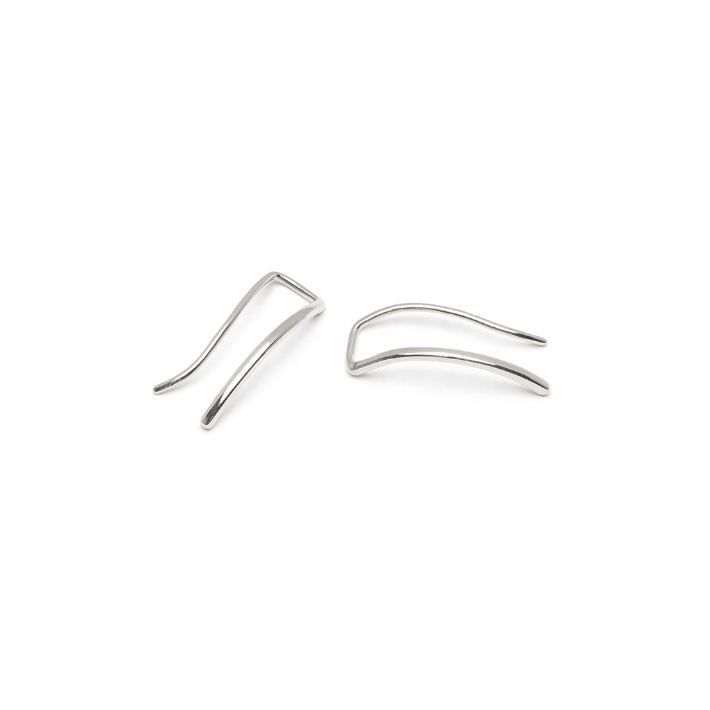 Silver plain ear climber - Simply Whispers