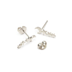 Silver moon and star ear climber - Simply Whispers