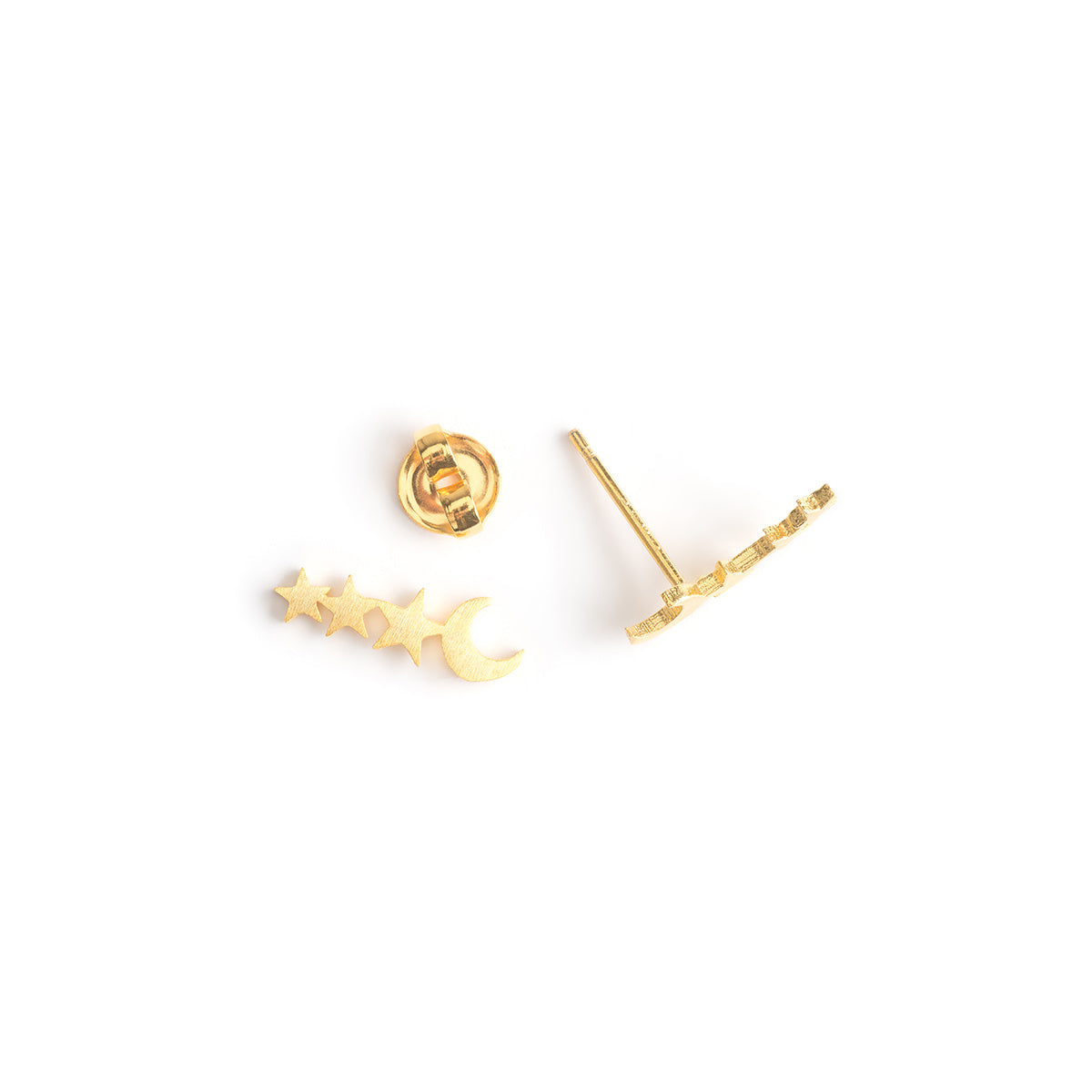 Gold moon and star ear climber - Simply Whispers