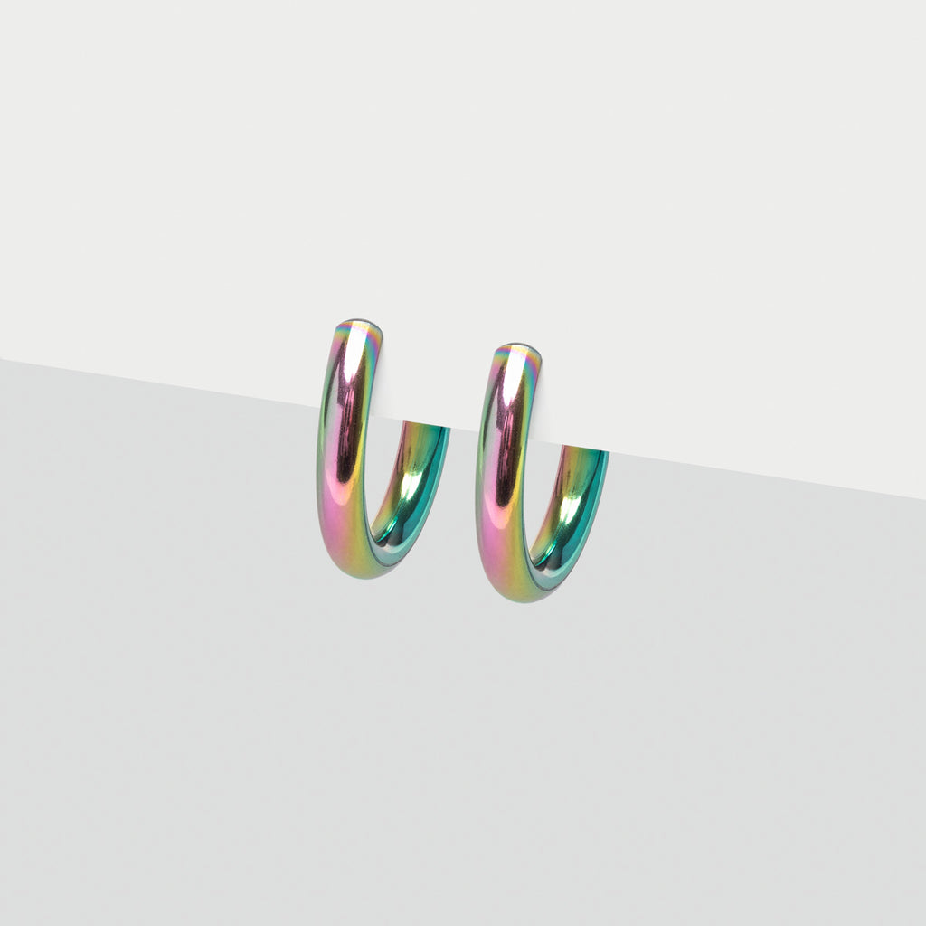 Rainbow small clip on earrings - Simply Whispers