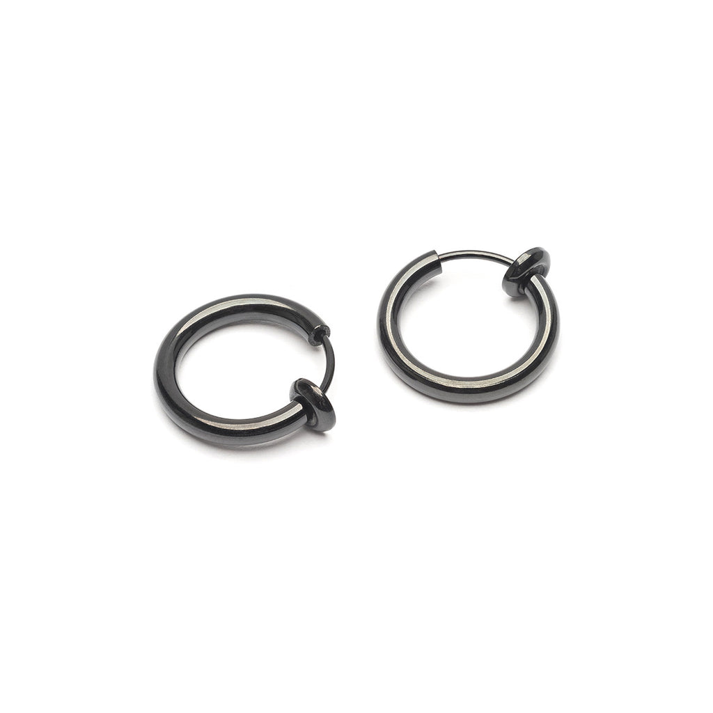 Black small clip on earrings - Simply Whispers