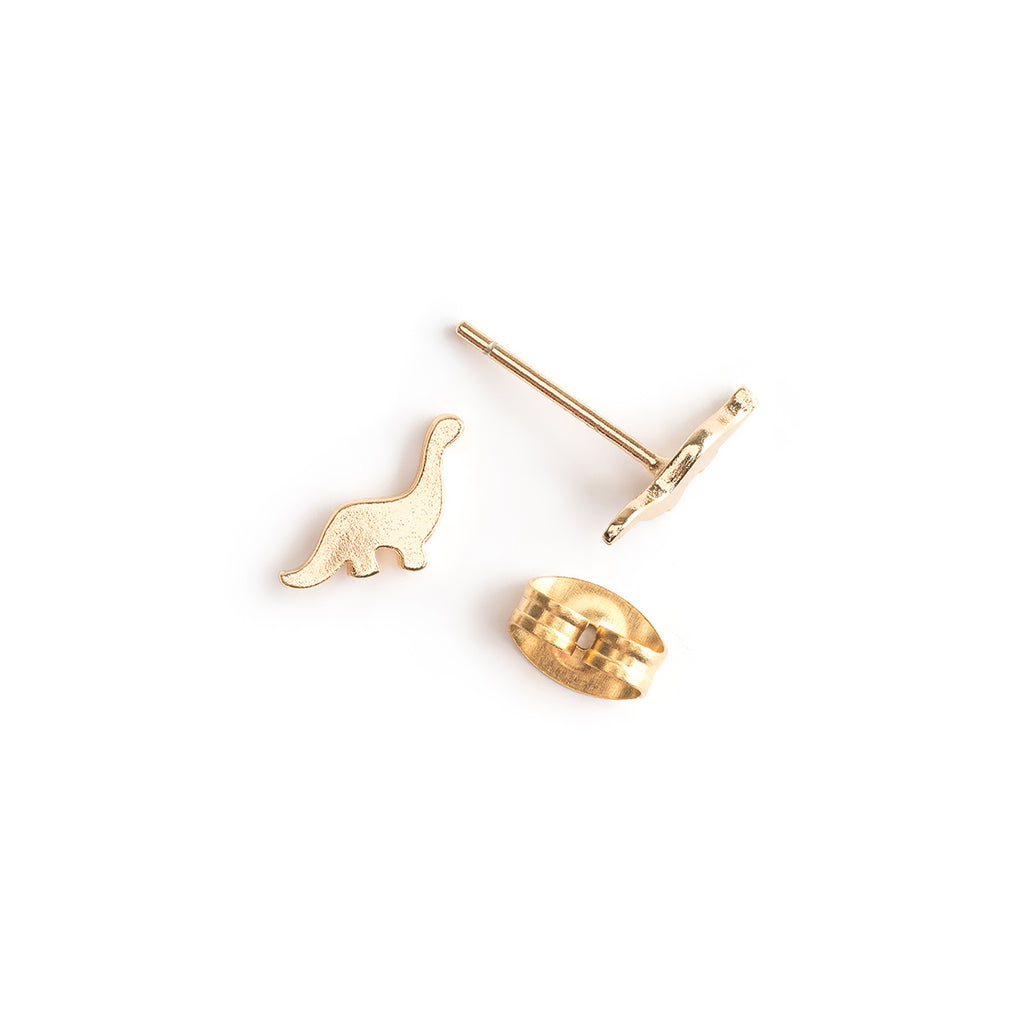 Gold Dinosaur Stud Earrings - Simply Whispers