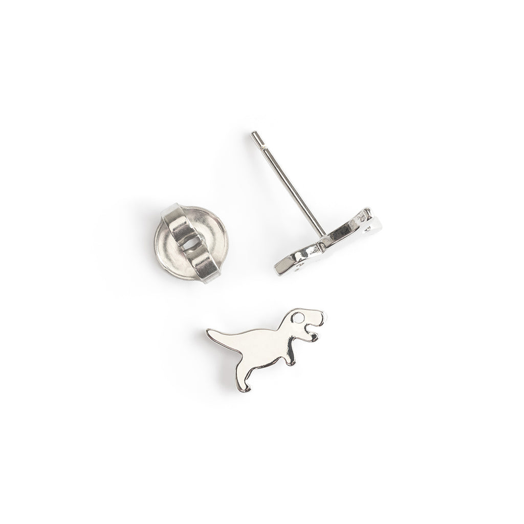 Silver T-Rex Stud Earrings - Simply Whispers