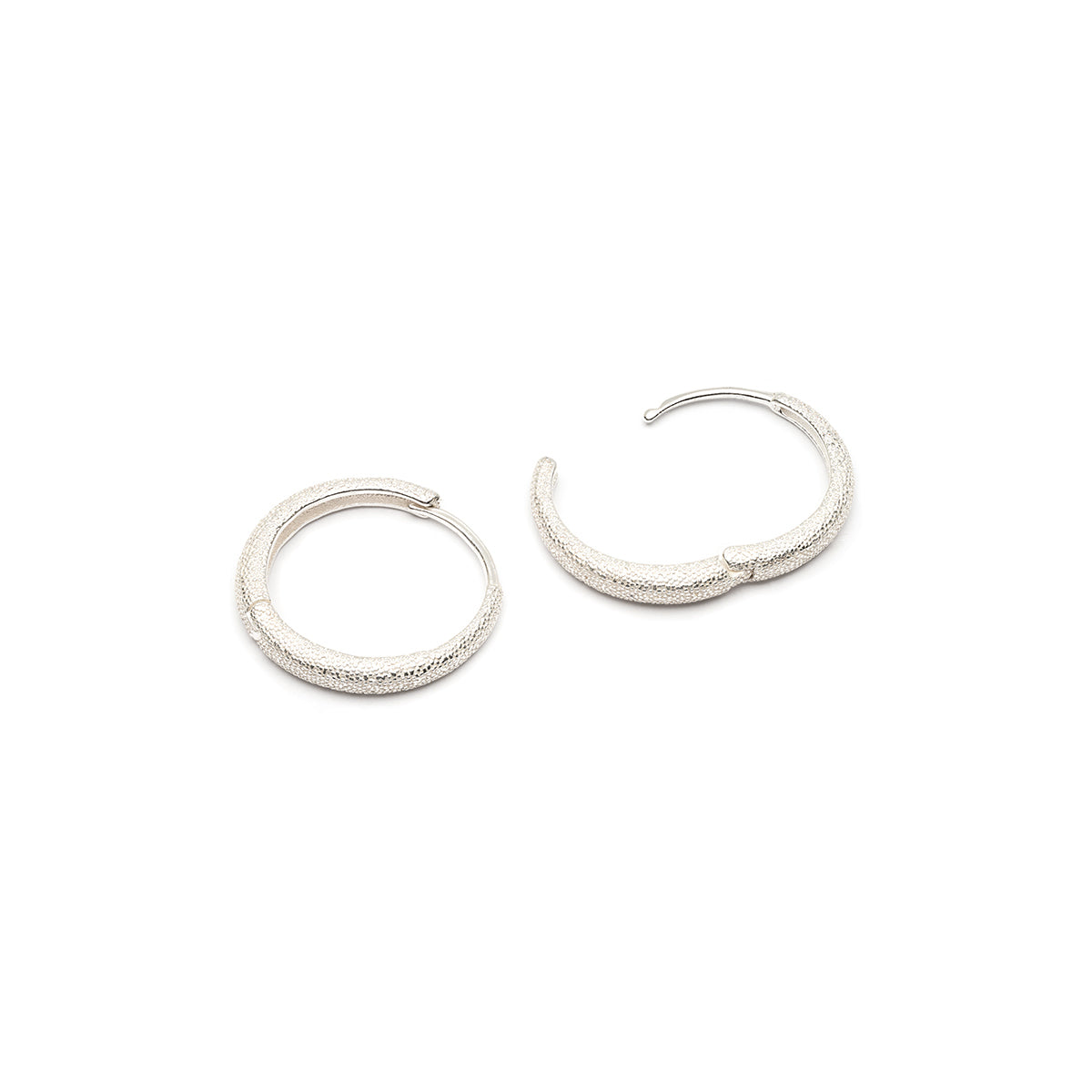 Shiny Silver Hoop Earrings Hypoallergenic & Resistant Simply Whispers