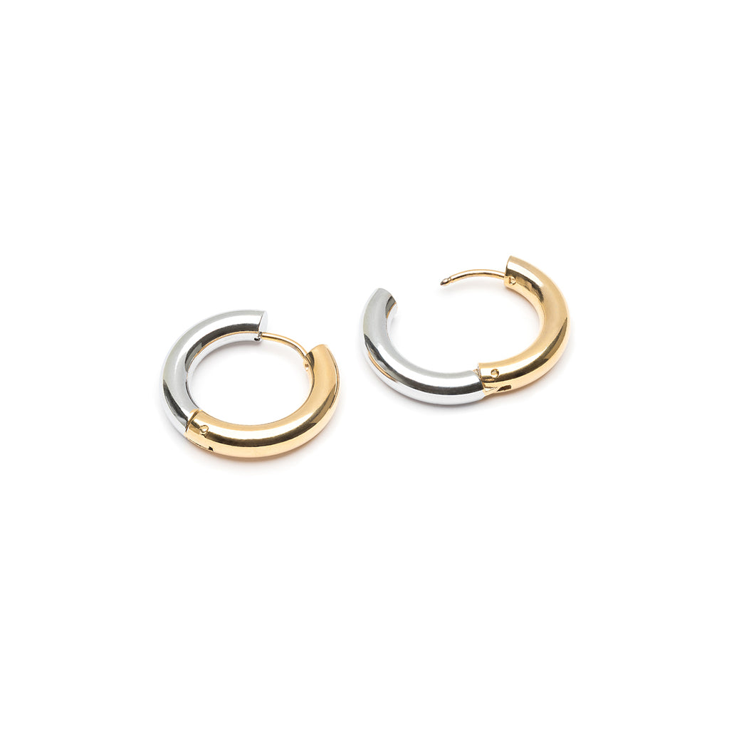 Gold And Silver Chunky Hoop Earrings - Simply Whispers