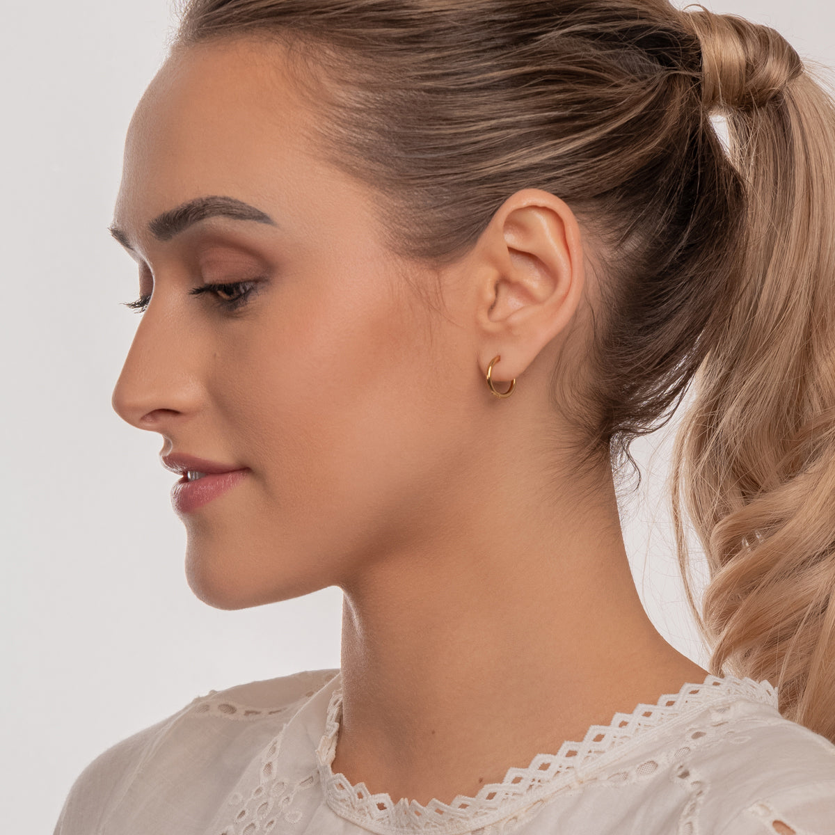 Gold titanium huggie earrings - Simply Whispers