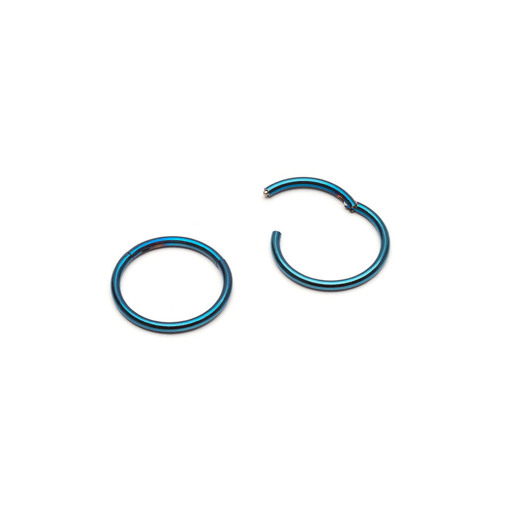 Blue titanium huggie earrings - Simply Whispers