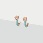 Enameled Light Blue Crystal Huggie Earrings - Simply Whispers